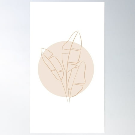 Simple Leaf Design Poster Wall Art, Modern Wall Decor For Living Room Bedroom, 8x12 UNFRAMED