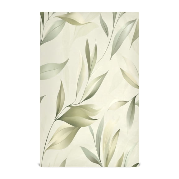 Simple Leaves Pattern Kitchen Towels 6-Piece Pack Tea Towels for Kitchen Decorative Waffle Design 28x18in
