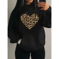 thumbnail image 1 of Simple Leopard Print Heart Design Hoody Women Oversize Fleece Hoodies Autumn Hip Hop Sportswear All-Match Fashion Clothing, 1 of 2