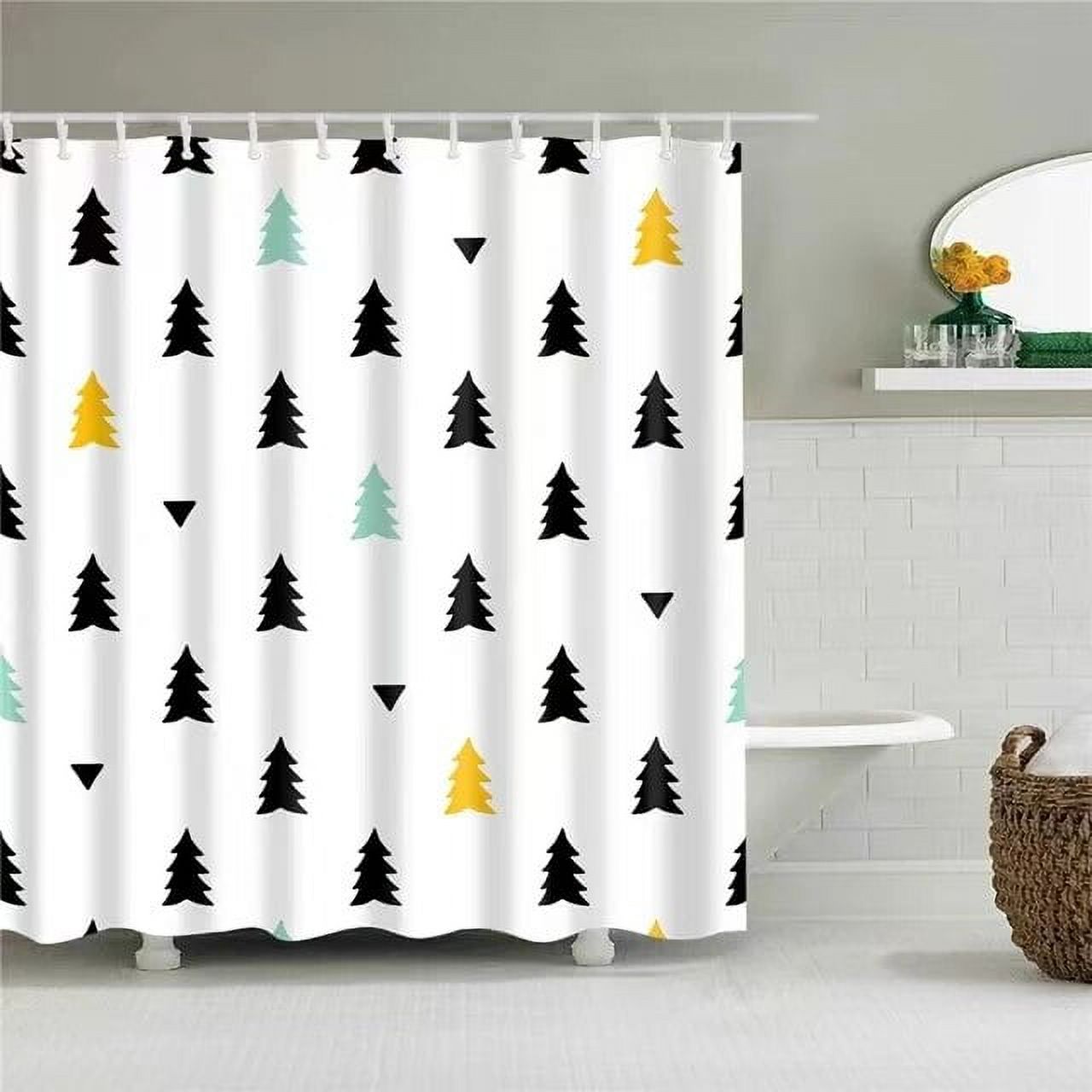 Image result for Simple Letter Black White Shower Curtains Design Bathroom Curtain ...