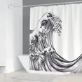 thumbnail image 1 of Simple Letter Black White Shower Curtains Design Bathroom Curtain Nordic Home r Bath Screen Bathroom Accessories, 1 of 5