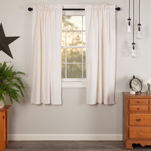 Simple Life Flax Antique White Short Panel Set of 2 63x36