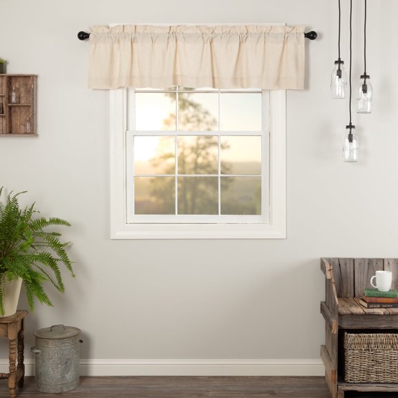 VHC Brands Simple Life Flax Natural Valance, 16x72