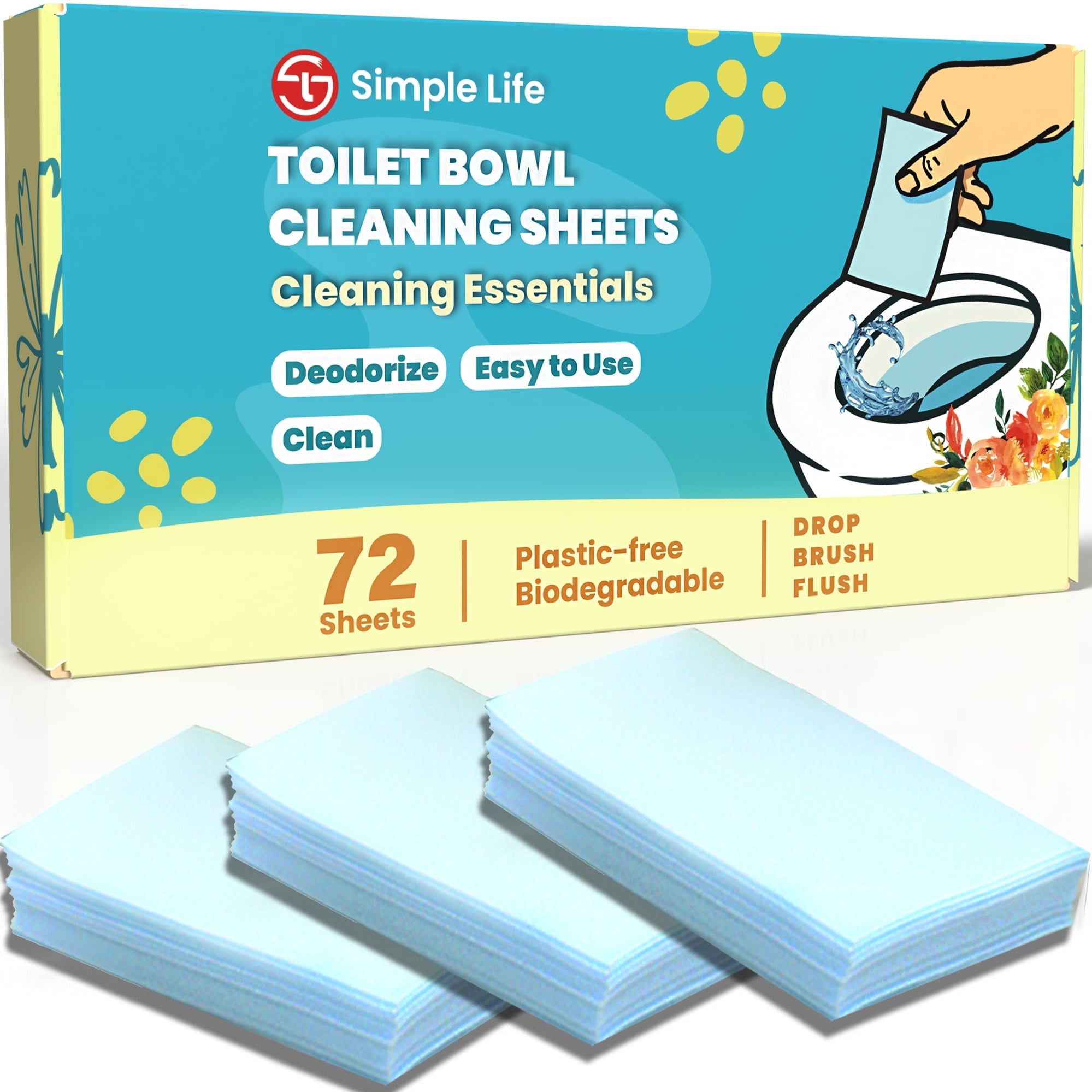 Simple Life Natural Toilet Bowl Cleaner Strips Remove Limescale