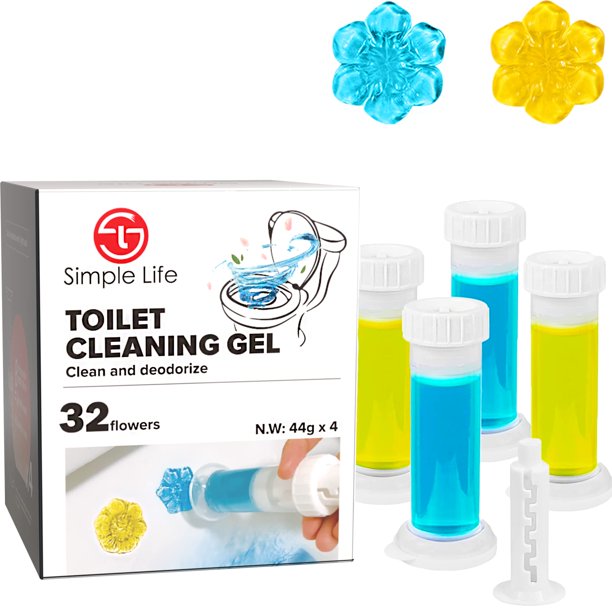 Simple Life Toilet Bowl Cleaner, Fresh Flower Gel Stamp, Stops