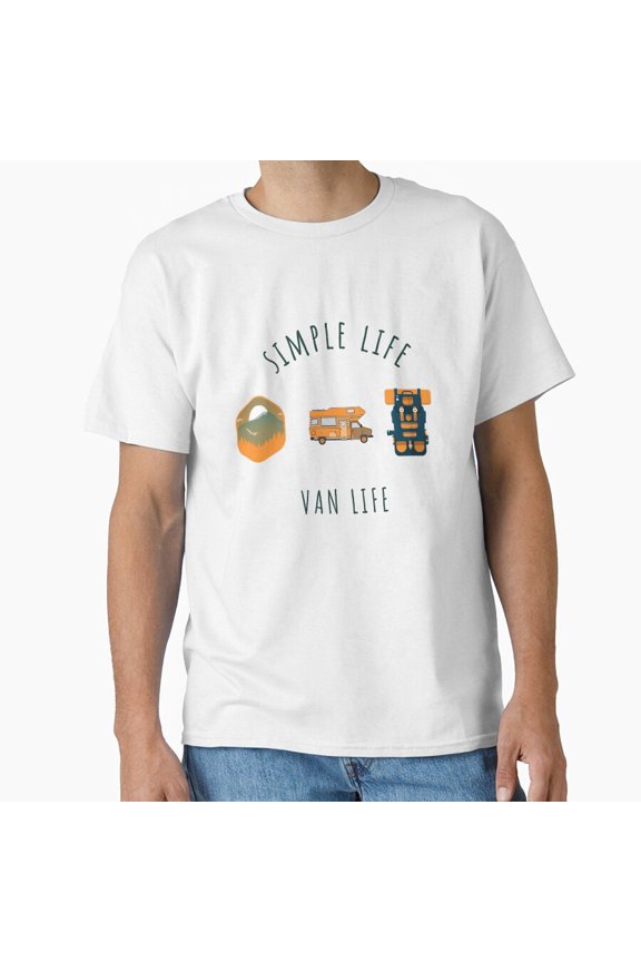 Simple Life Van Life Retro Camper T-Shirt