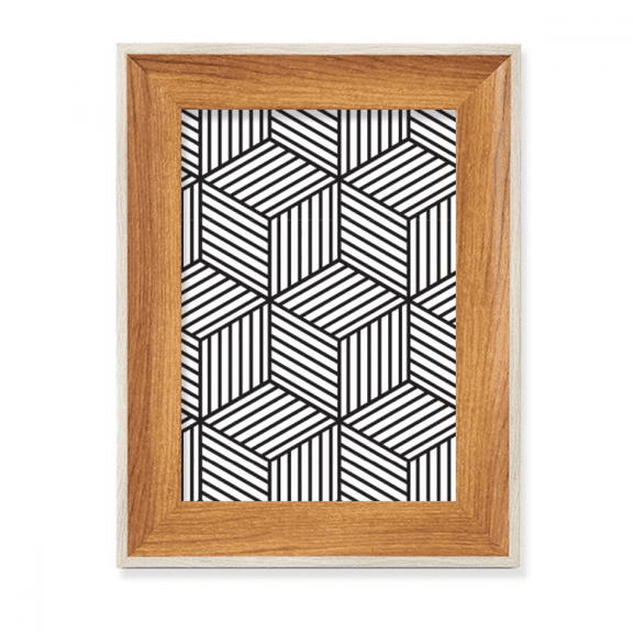 Simple Line Art Grain Illustration Pattern Desktop Wooden Photo Frame Display Picture Art Painting Multiple Sets