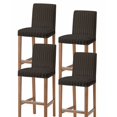 thumbnail image 1 of Simple Line Black Bar Stool Covers Set of 4, Black Modern Art Geometric Stretch Washable Bar Chair Covers with Backs, Removable Pub Counter Height Chair Cover for Kitchen Dining Room Cafe, 1 of 7