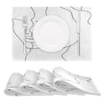 thumbnail image 1 of Simple Line Drawing Face Reversible Placemat Non Slip Coffee Mat 18x12 Inch for Dining, Kitchen, Coffee, 1 of 9