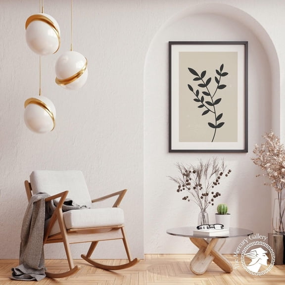 Simple Line Flower Poster, Minimalist Wildflower Wall Art, Boho Silhouette Print UNFRAMED Poster, Wall Art for Decor, Present, 8x12