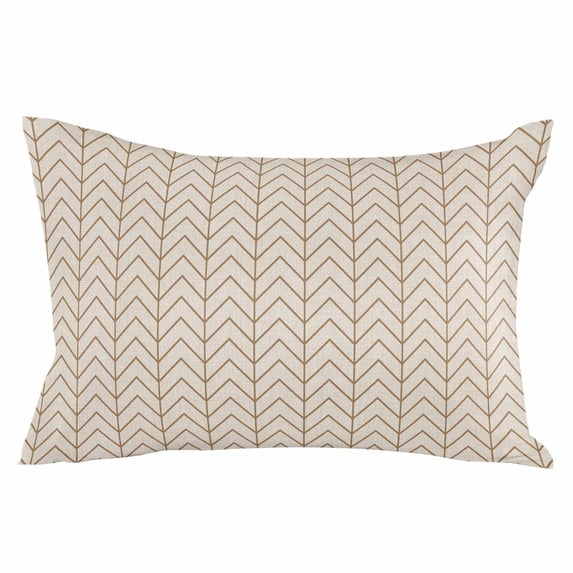 Simple Line Linen Texture Throw Pillow Cover 20 x 36 Inch Decorative Pillow Cover Beige Modern Art Geometric Lumbar Pillowcase Seasonal Rectangle Cushion Case for Couch Sofa Bed Living Room