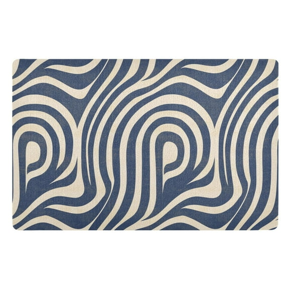 Simple Line Pattern Floor Door Mat Outdoor Indoor for Home Entrance Welcome Mats 32"x20"