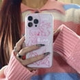 thumbnail image 1 of Simple Line Rabbit Funny Phone Case For iPhone 14 11 12 13 Pro Max Girl Jelly Pink Bunny Cute Clear Lens Protection Soft Cover, 1 of 1