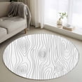 thumbnail image 1 of Simple Line Wooden Texture Round Area Rug 3.3Ft Washable Circle Rugs for Dining Room Table, Modern Striped Non-Slip Carpet Floor Mats Indoor Outdoor Carpet Runner Aesthetic Home Decor, 1 of 8