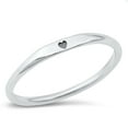 thumbnail image 1 of Simple Little Heart Ring .925 Sterling Silver Thin Band Jewelry Female Male Unisex Size 8, 1 of 4