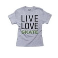 thumbnail image 1 of Simple Live Love Skate Skating Large Font Graphic Girl's Cotton Youth Grey T-Shirt, 1 of 2