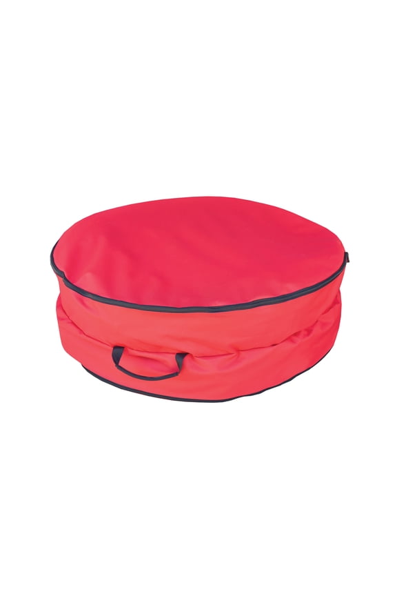 Simple Living 2 in 1 Red Zip Up Christmas Garland and Wreath Storage Bag
