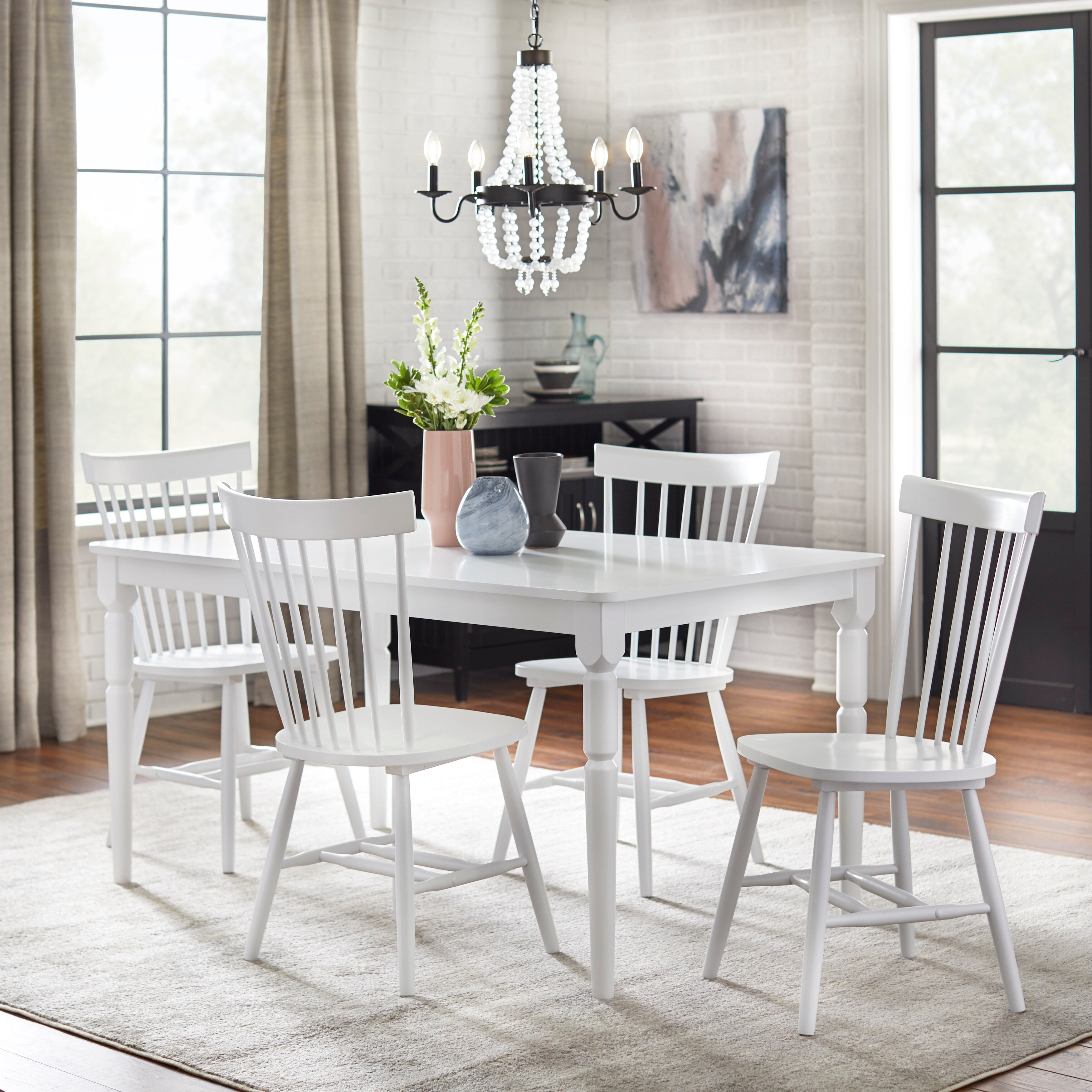 Simple Living 5 piece Vinturi Dining Set White Walmart