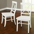 thumbnail image 1 of Simple Living Albury Dining Chairs (Set of 2) Side Chairs White Painted Rubberwood Nautical & Coastal, Traditional, 1 of 7