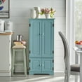 thumbnail image 1 of Simple Living  Aston Tall Cabinet Antique Blue, 1 of 5