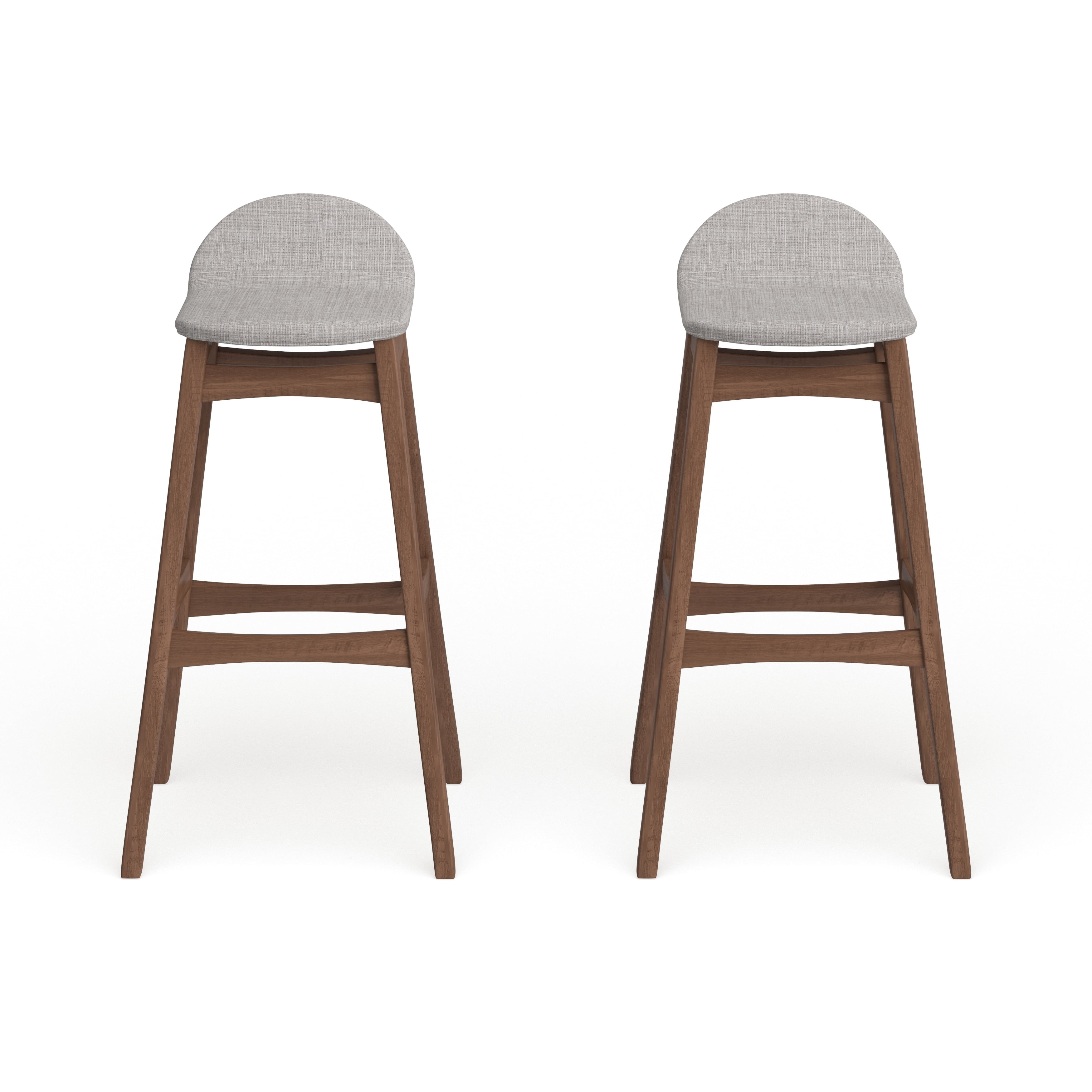 Simple Living Axel Midcentury Modern 30inch Bar Stool (Set of 2) Grey