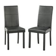 thumbnail image 1 of Simple Living Bettega Indoor Contemporary Parsons Dining Side Chair, Set of 2, Black Faux Leather, 1 of 7