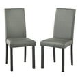 thumbnail image 1 of Simple Living Bettega Indoor Contemporary Parsons Dining Side Chair, Set of 2, Gray Faux Leather, 1 of 7