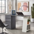 thumbnail image 1 of Simple Living  Como Modern Writing Desk Grey/White, 1 of 5