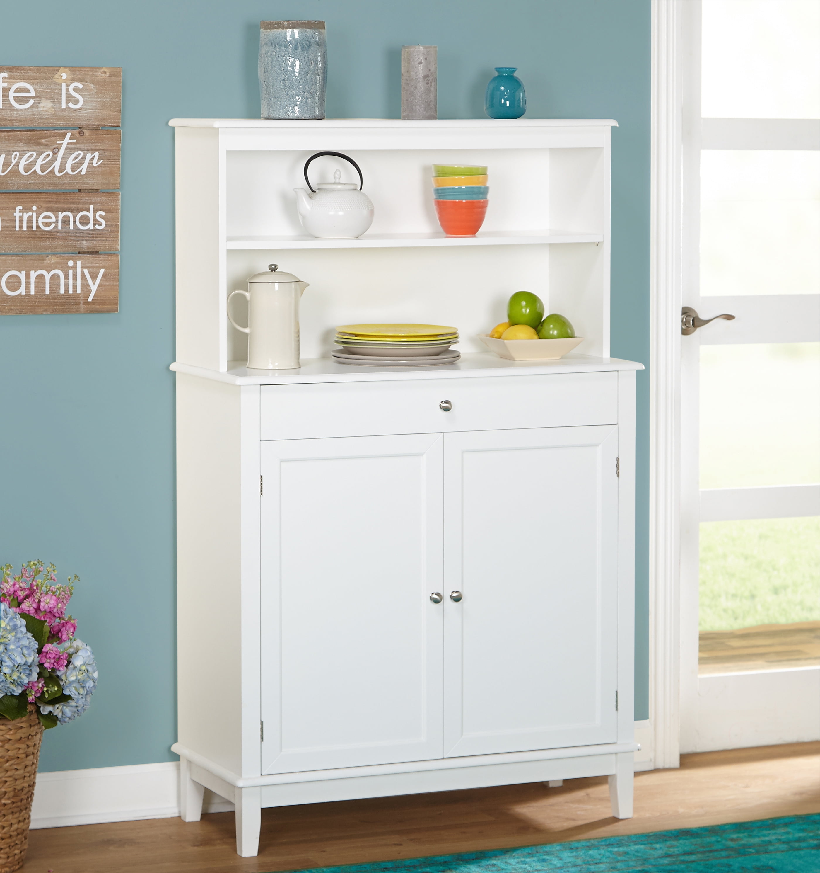 Simple Living Farmhouse Buffet with Hutch