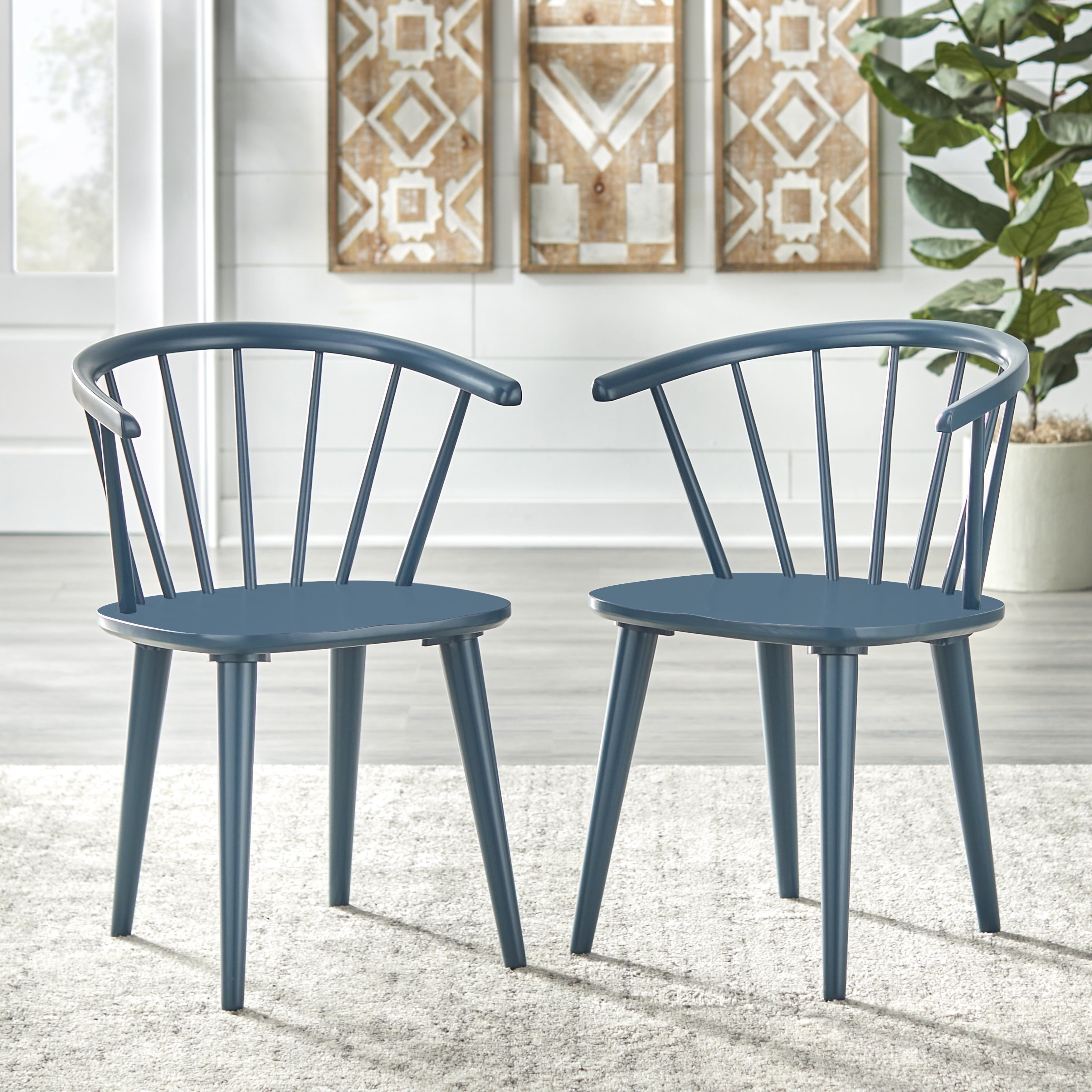 Simple Living Venice Solid Wood Spindle Dining Chairs Set of 4 Set of 4 White Walmart