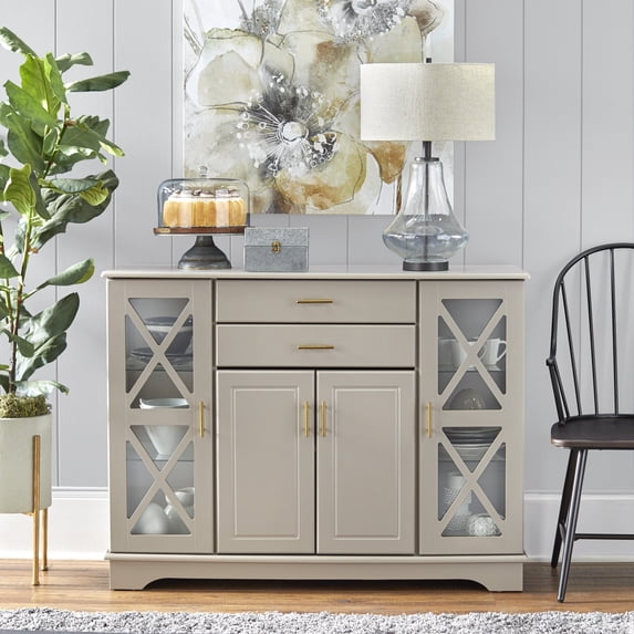 Simple Living Kendall Modern Farmhouse Buffet/Sideboard Taupe Painted