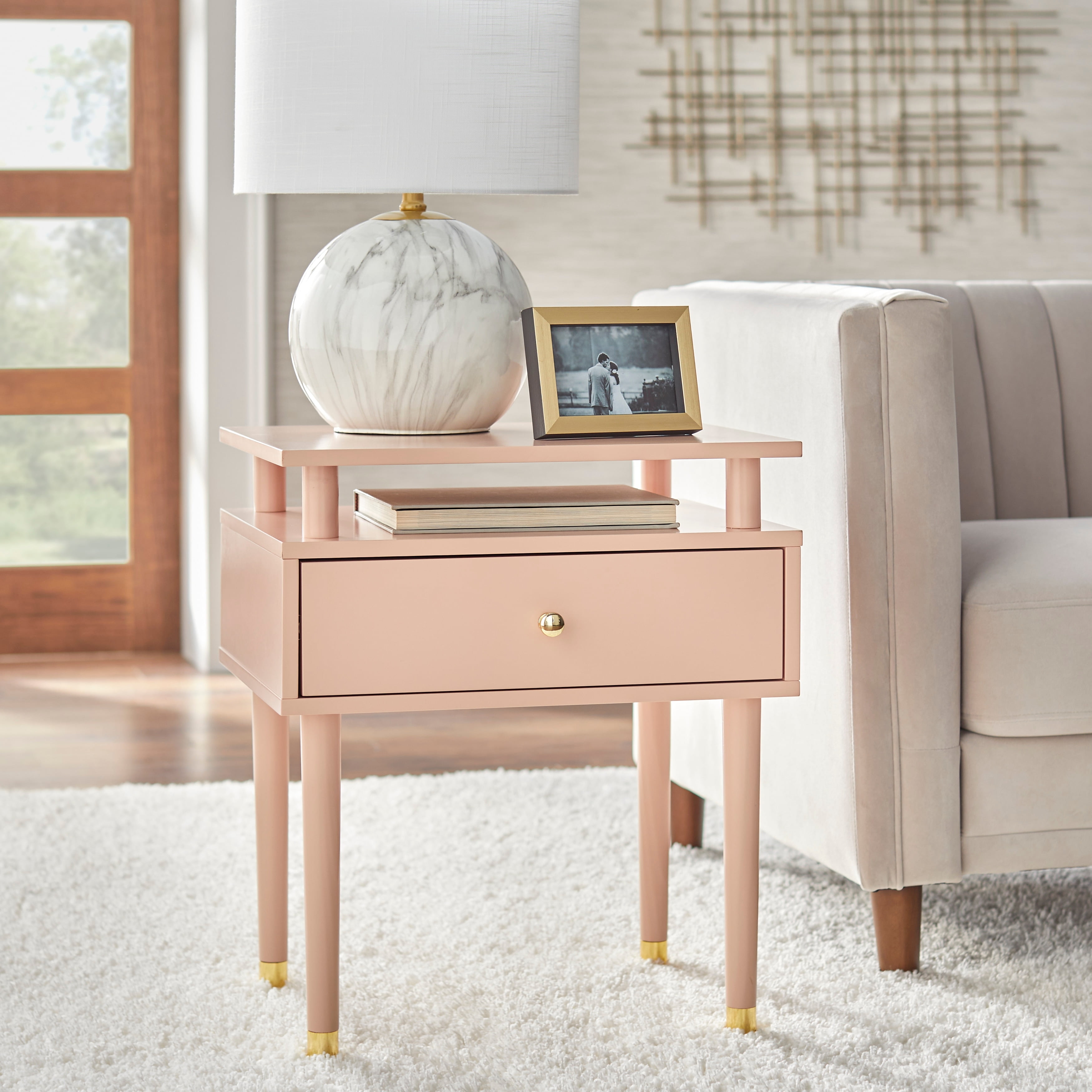 Blush bedside table discount