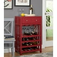 thumbnail image 1 of Simple Living  Pinot Wood 20-bottle Bar Cabinet Red, 1 of 4