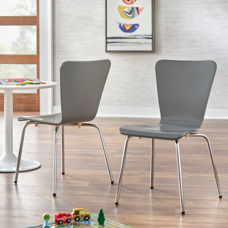 Simple Living  Pisa Kids Chair (Set of 2) Charcoal Grey