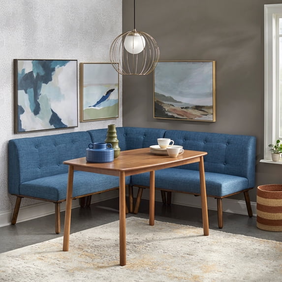Simple Living Playmate Loveseat Blue Fabric, MDF Transitional, Modern & Contemporary