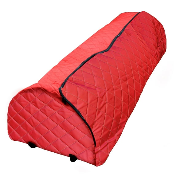 Simple Living Red Quilted Rolling Christmas Tree Storage Bag for Trees Up to 7.5'