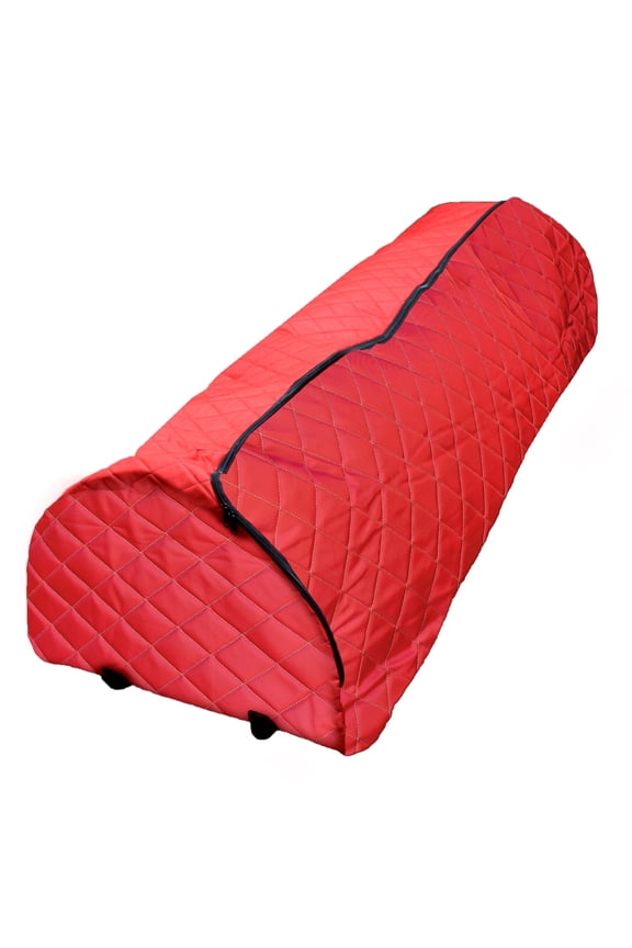 Simple Living Red Quilted Rolling Christmas Tree Storage Bag for Trees Up to 7.5'
