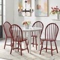 thumbnail image 1 of Simple Living  Rollo Solid Wood 5-piece Drop-Leaf Dining Set Red, 1 of 5