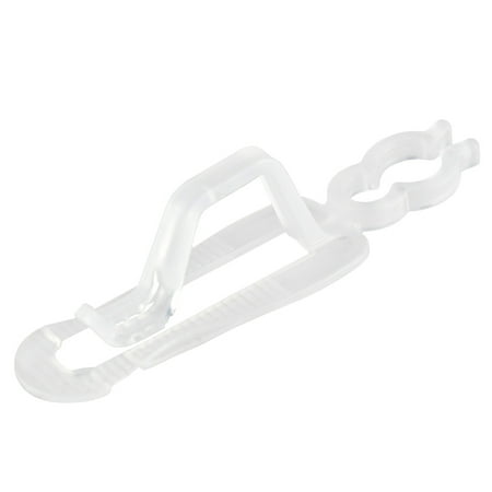Set of 100 Clear Outdoor Universal Christmas Light Clips, 3.5"