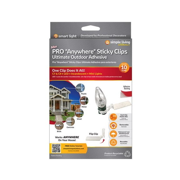 Simple Living Solutions Max Pro Anywhere Sticky Clips Hanger