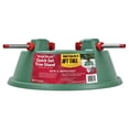 thumbnail image 1 of Simple Living Solutions, Quickset Christmas Tree Stand, Large, for Trees up to 10 ft, Holds 2.5 gallons of Water, Quick and Easy Push-Lock System, Green, 22.8in L x 22.8in W x 8.2in H, 1 of 4