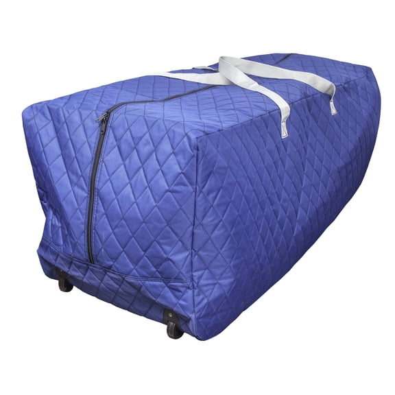 Simple Living Solutions Rolling Storage Bag, Jumbo (100 Gallon), Blue, Quilted Polyester, With Wheels & Handles, For Bedding & Equipment