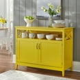 thumbnail image 1 of Simple Living  Southport 2-Door Buffet/Sideboard Yellow Painted, 1 of 5