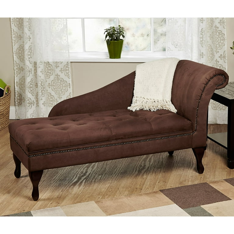 Simple Living Storage Chaise Lounge Chocolate Modern Contemporary Traditional