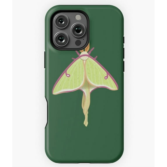Simple Luna Moth Minimalist Insect Art N5759 Phone Case for iPhone 17 16 15 14 13 12 11 Pro Max