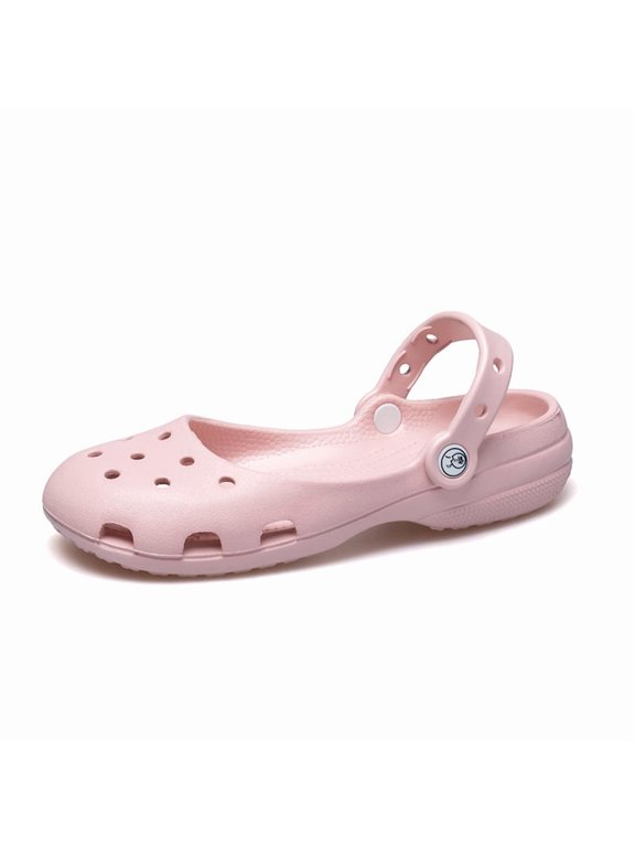 Simple Mary Jane style clogs, lightweight, breathable, non-slip, durable, and versatile everyday sandals.