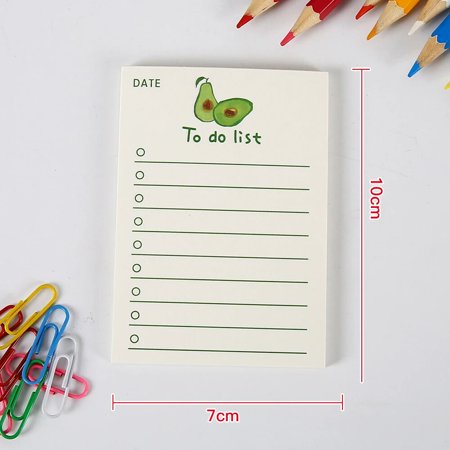 Simple Memo Pad Note Book Tearable Not Sticky Kawaii Decoration Sticky Notes Fruit Hand Account Memo Message Paper To Do List Avocado