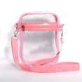 thumbnail image 1 of Simple Men Shopping Handbag Large Capacity Zipper PVC Tote Bag Shoulder Bag Crossbody Bag Transparent Purse PINK, 1 of 8