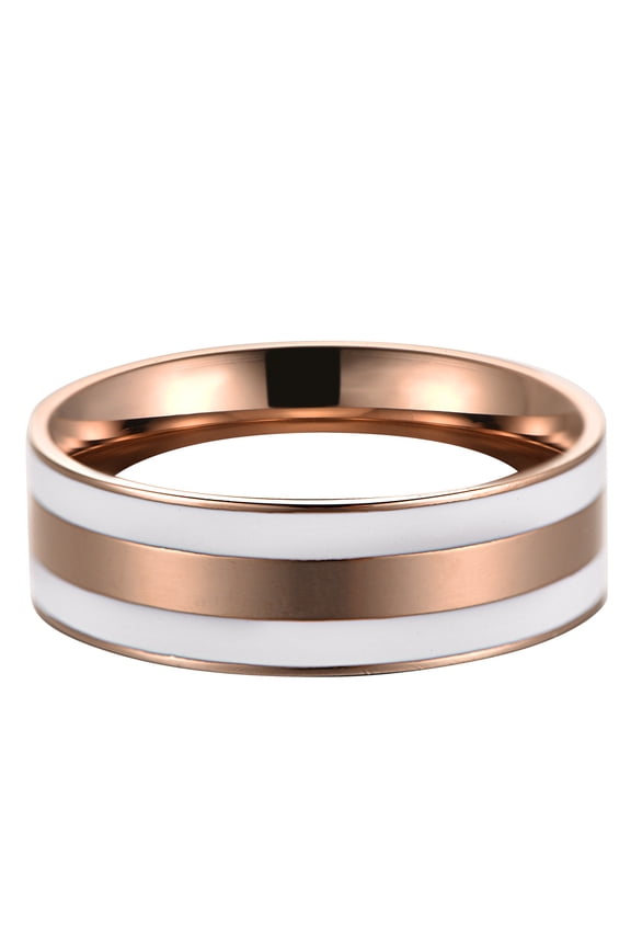 Simple Men Titanium Steel Wedding Rings Fashion Couple Lovers Rings(Men12#)