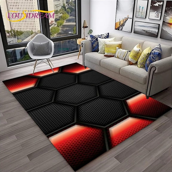 Simple Metal Mesh Geometric Carpet Rug for Home Living Room Bedroom Sofa Doormat r Kid Area Rug Non-slip Floor Mat